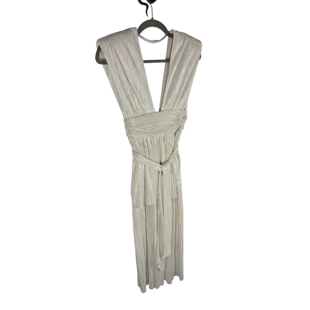 Sabina Musayev Ophelia Dress Pleated Shimmer Bridal Cocktail Party Regency S - Picture 5 of 11